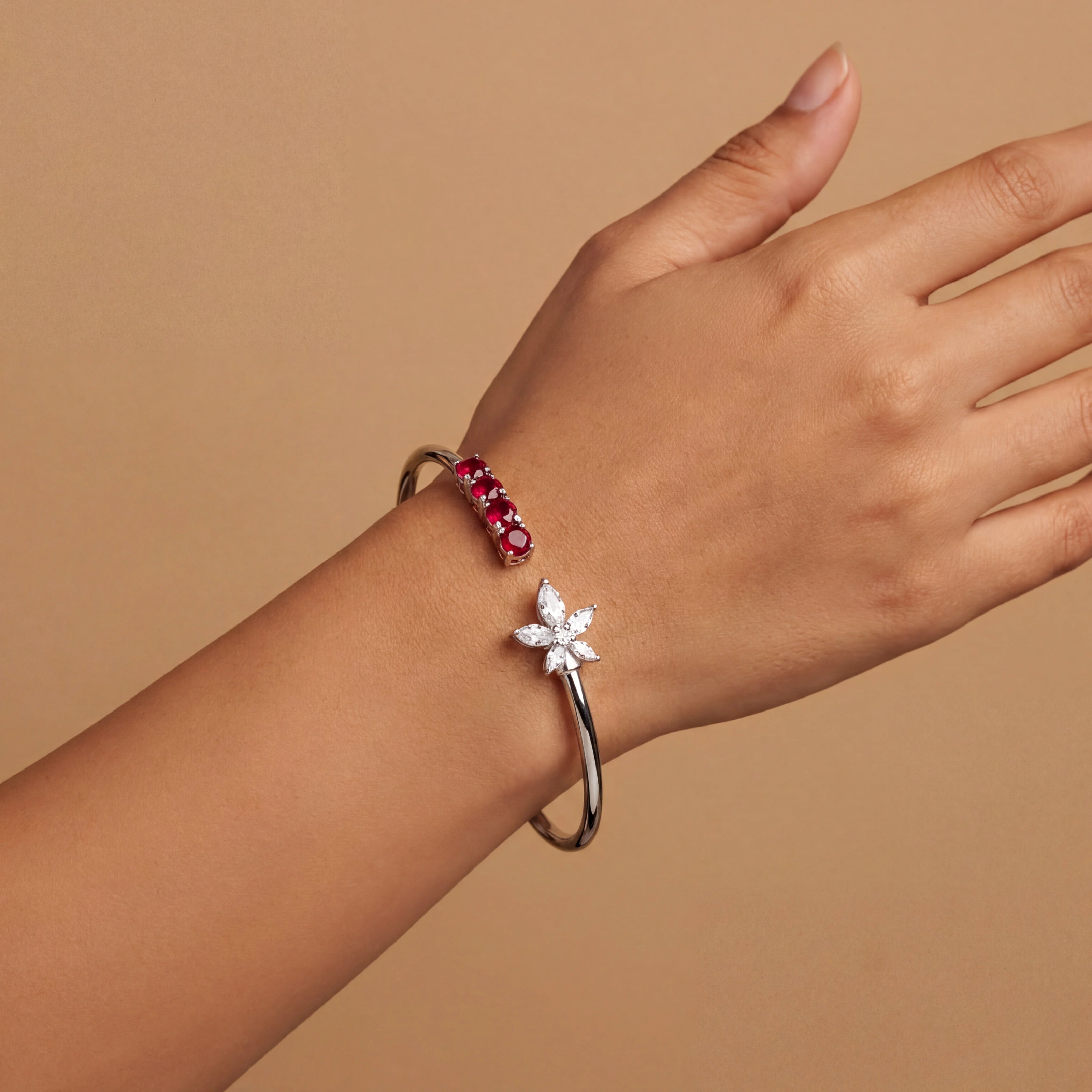Floral Ruby Bangle — 2