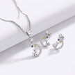 Cat Moon CZ Set — 2