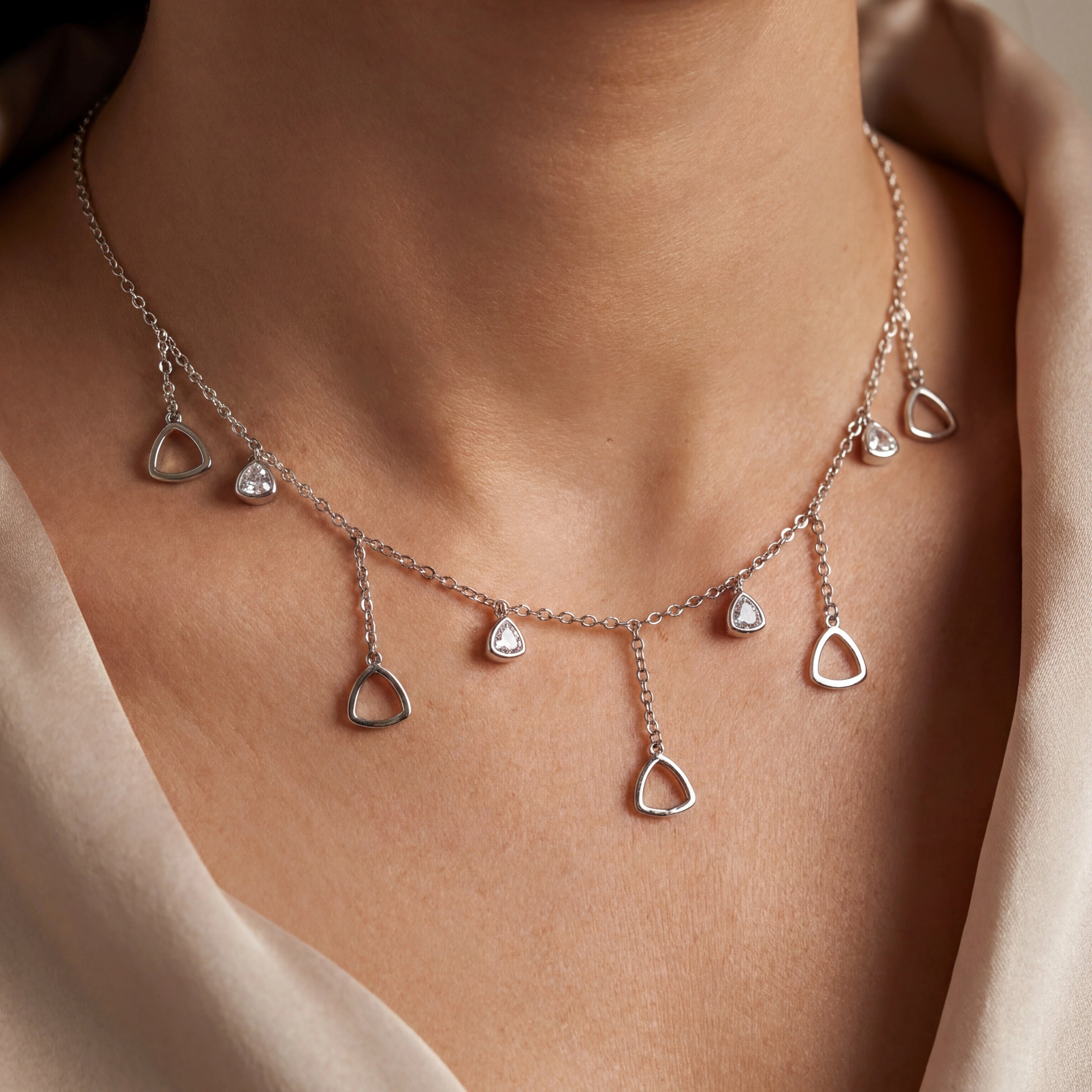 Triangle Drops Necklace — 2