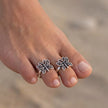 Butterfly Charm Toe Rings — 2