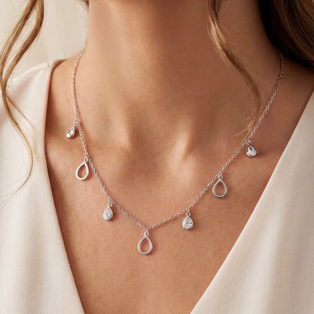 Teardrop Charm Necklace — 2