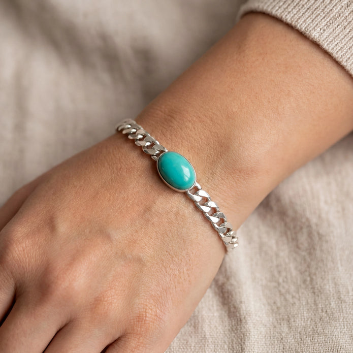 Turquoise Curb Bracelet — 2