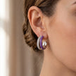 Lilac Pavé Hoop Earrings — 2