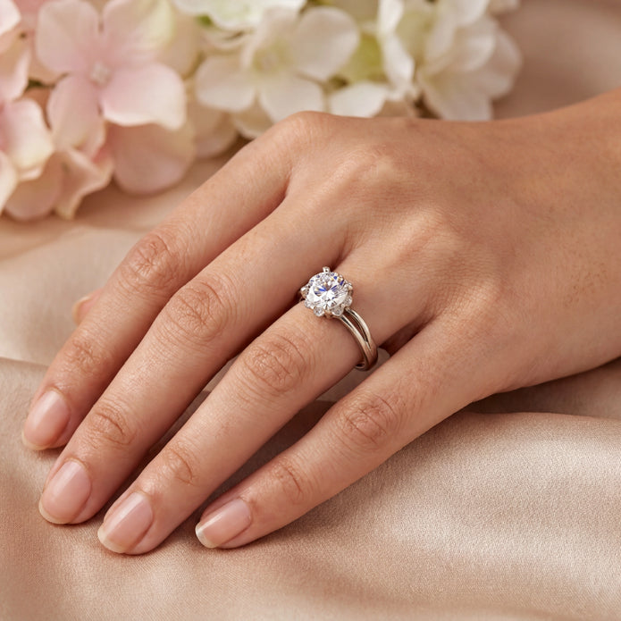 Halo Solitaire Ring — 2