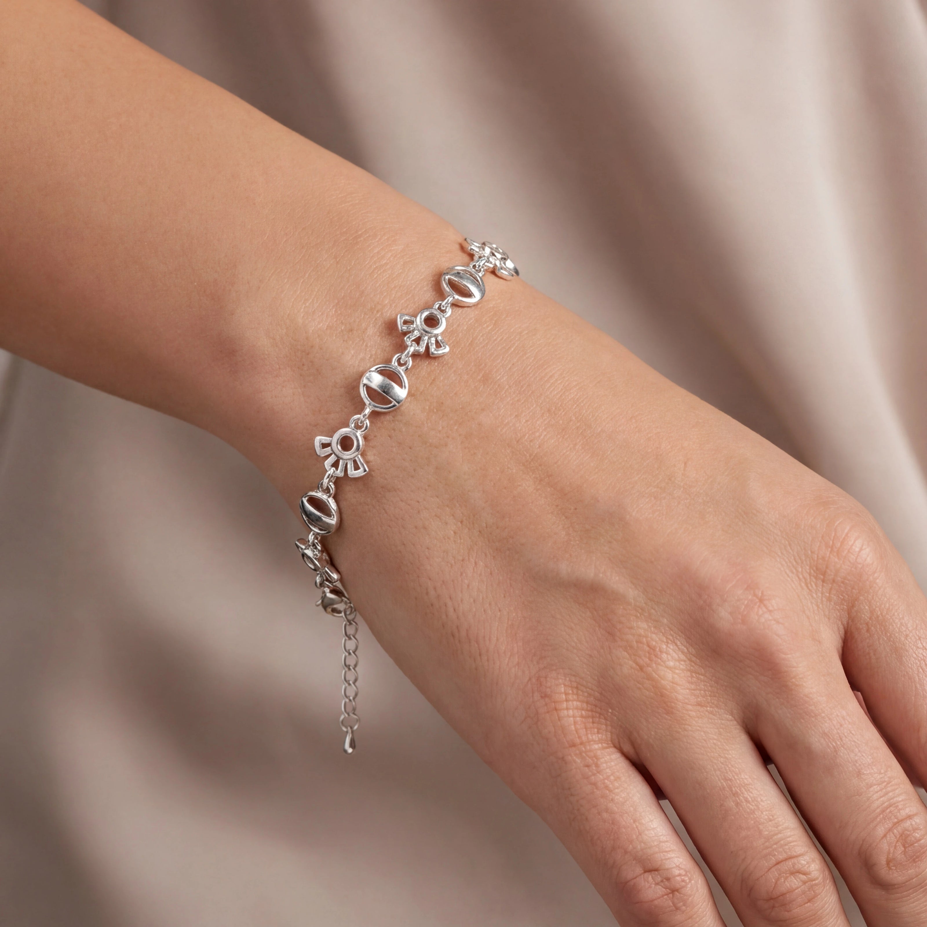 Bow Orb Link Bracelet — 2