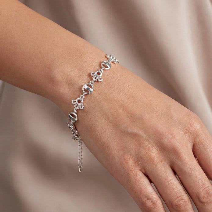 Bow Orb Link Bracelet — 2