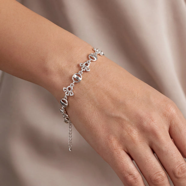 Bow Orb Link Bracelet — 2