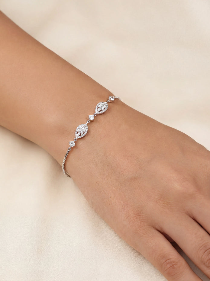 CZ Leaf Bracelet — 2