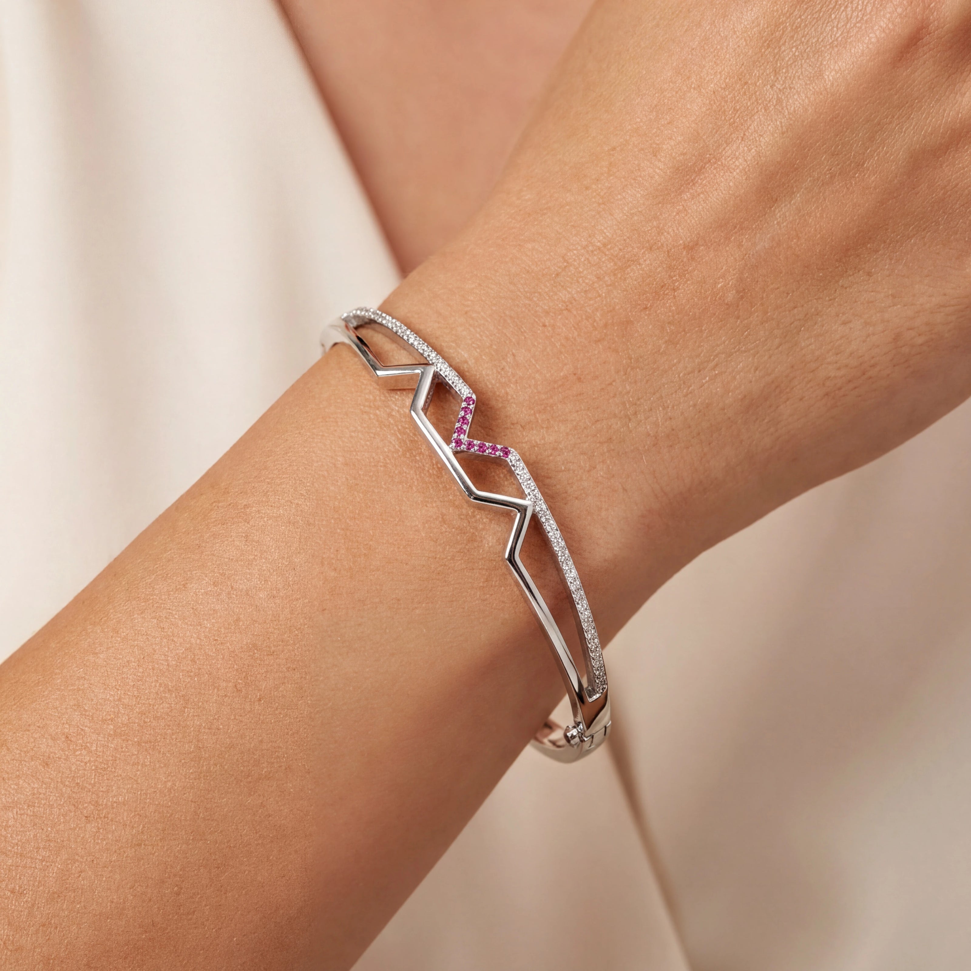 Pink Geo Bangle — 2