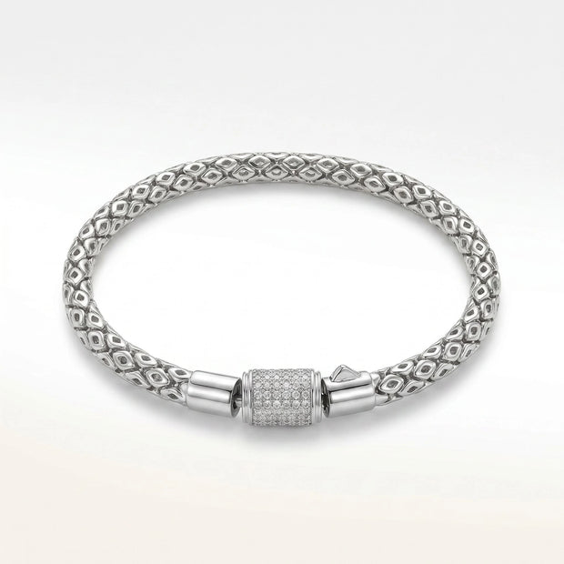CZ Textured Bracelet — 2