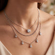 Cushion Halo Layered Necklace — 2