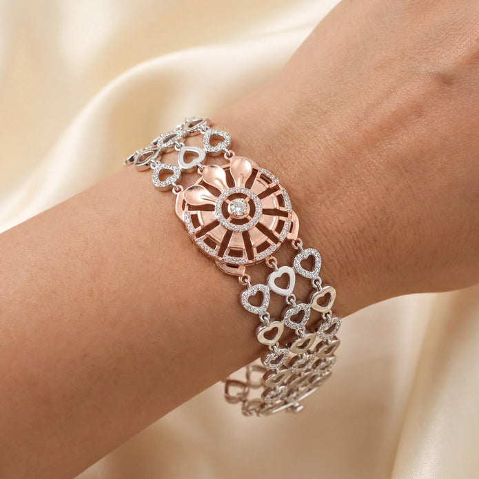 Two-Tone Floral Cuff — 2