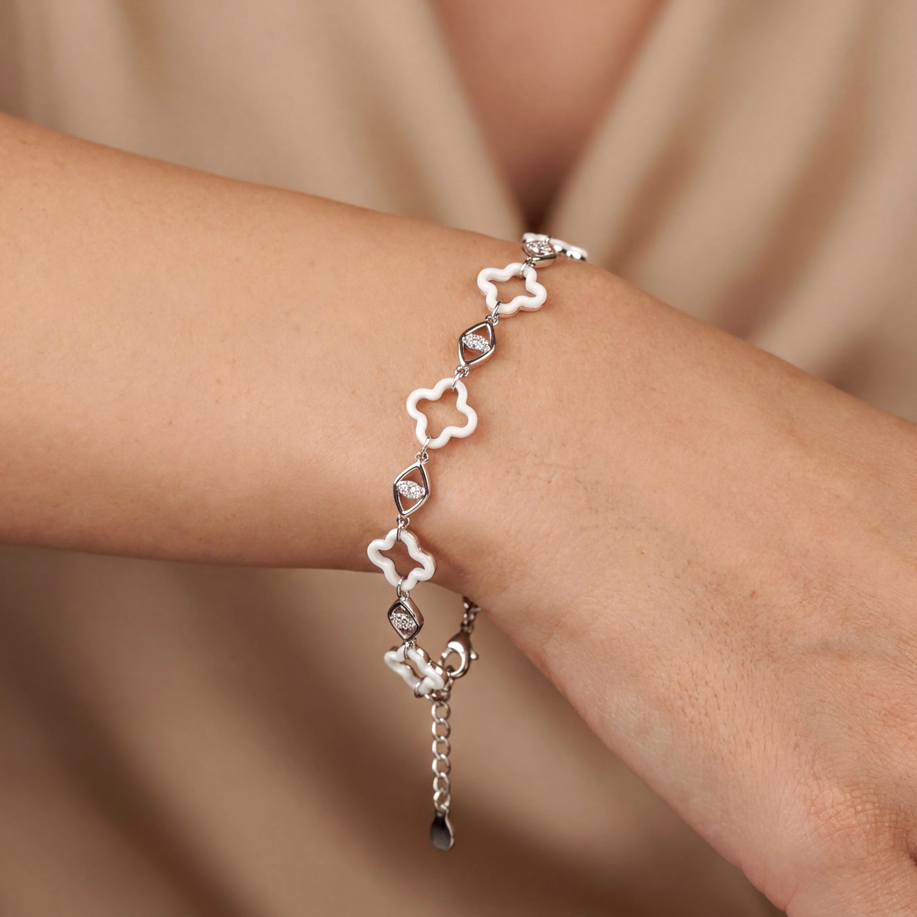 Clover CZ Bracelet — 2