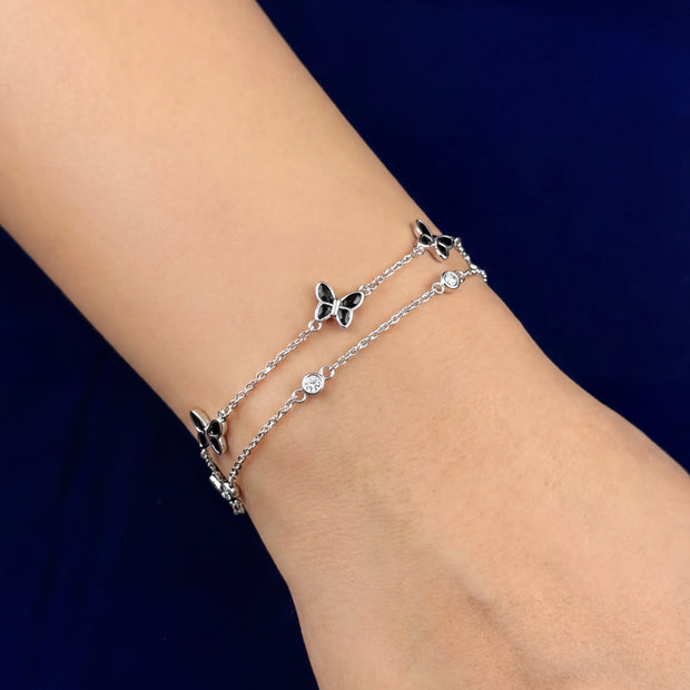 Enamel Butterfly Bracelet — 2