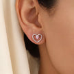 Pink Heart Studs — 2