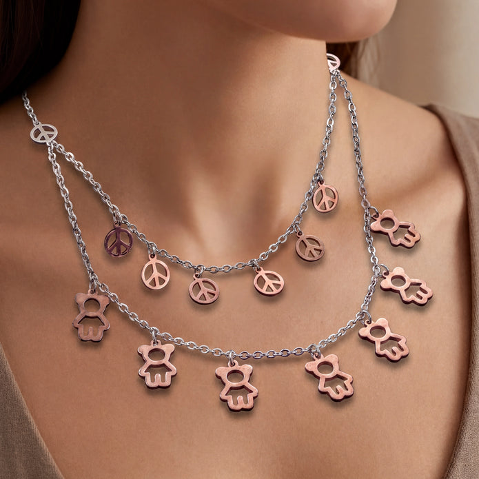 Peace Teddy Necklace — 2