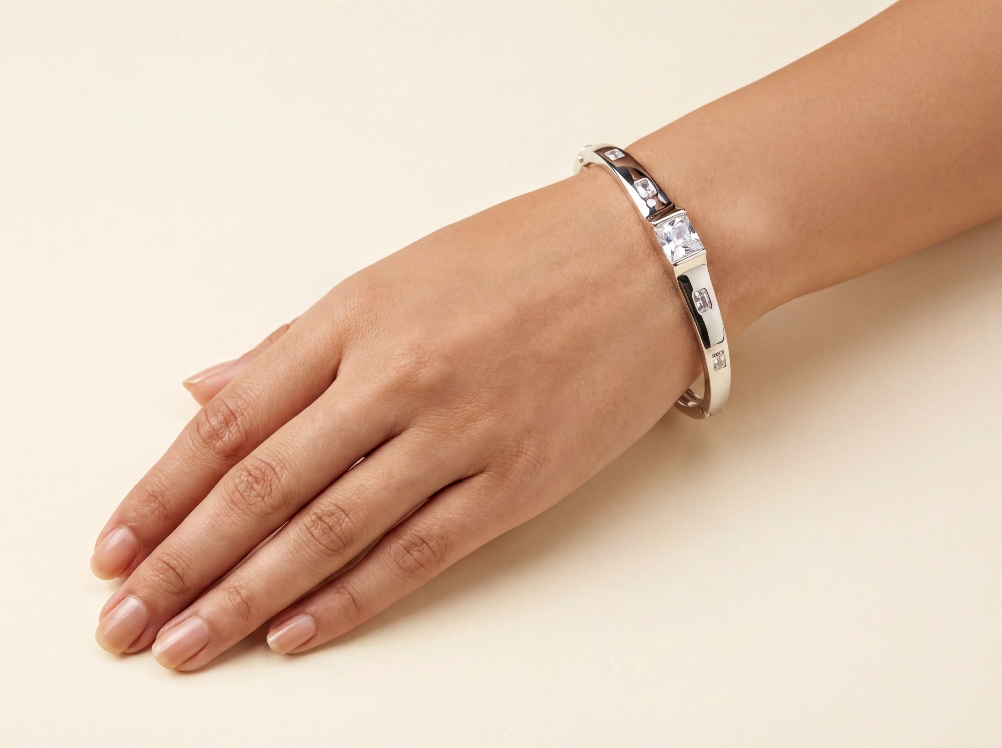 Square CZ Bangle — 2
