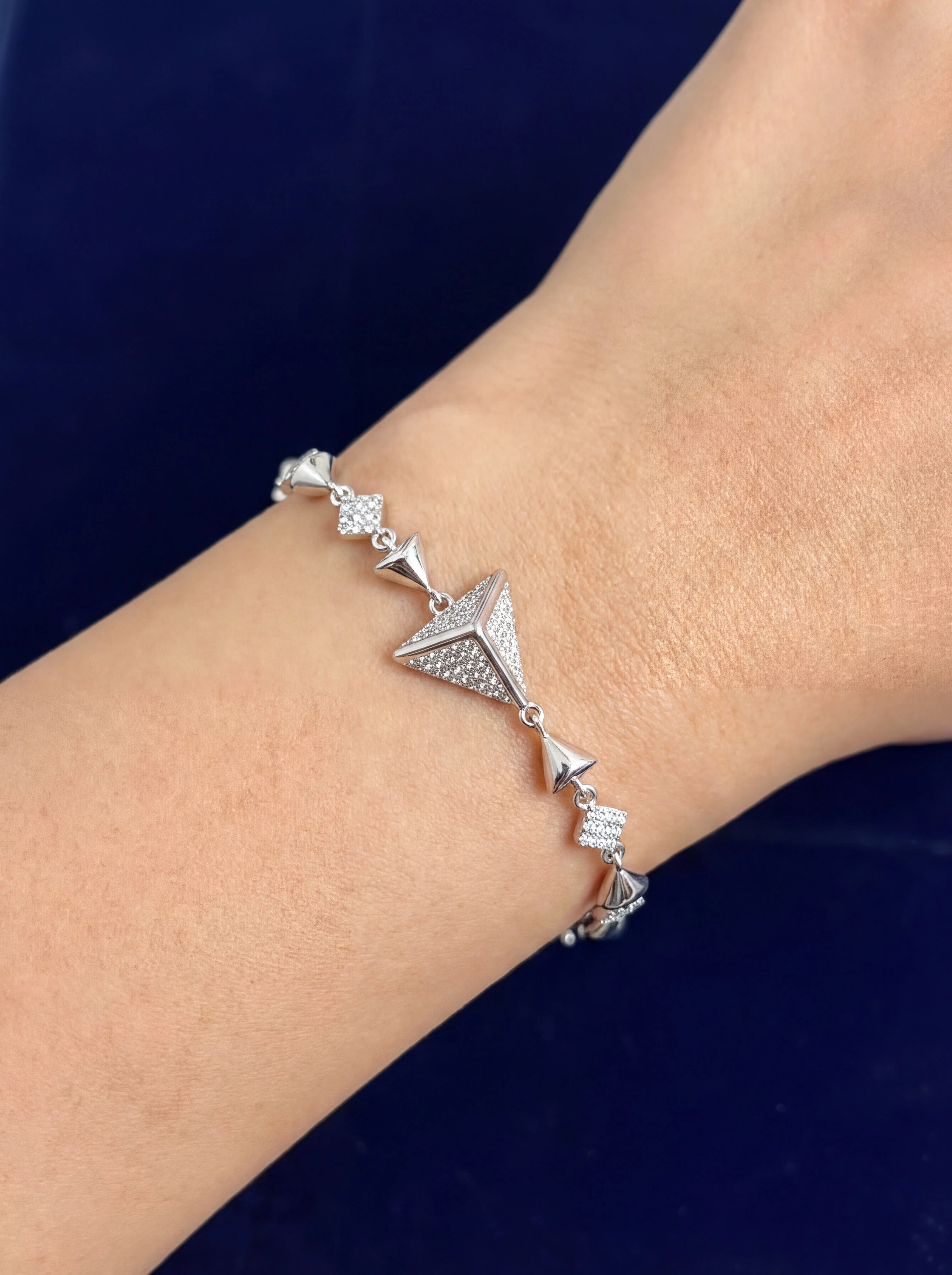 Pavé Pyramid Bracelet — 2
