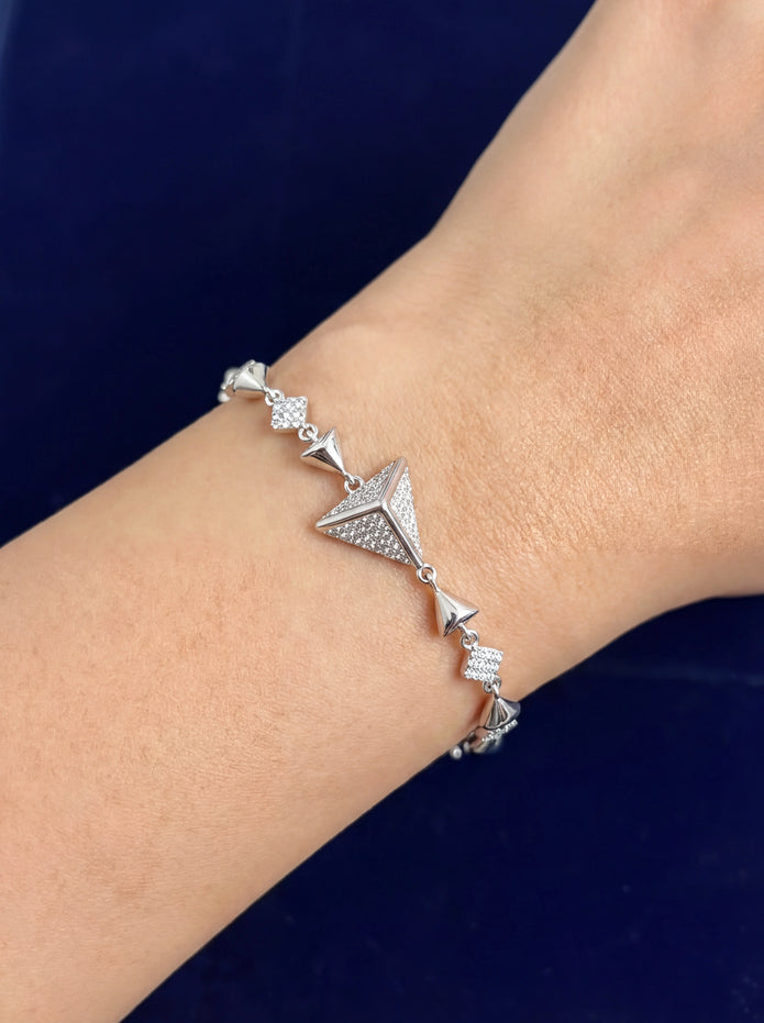 Pavé Pyramid Bracelet — 2