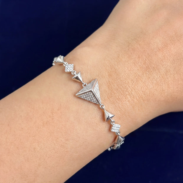 Pavé Pyramid Bracelet — 2