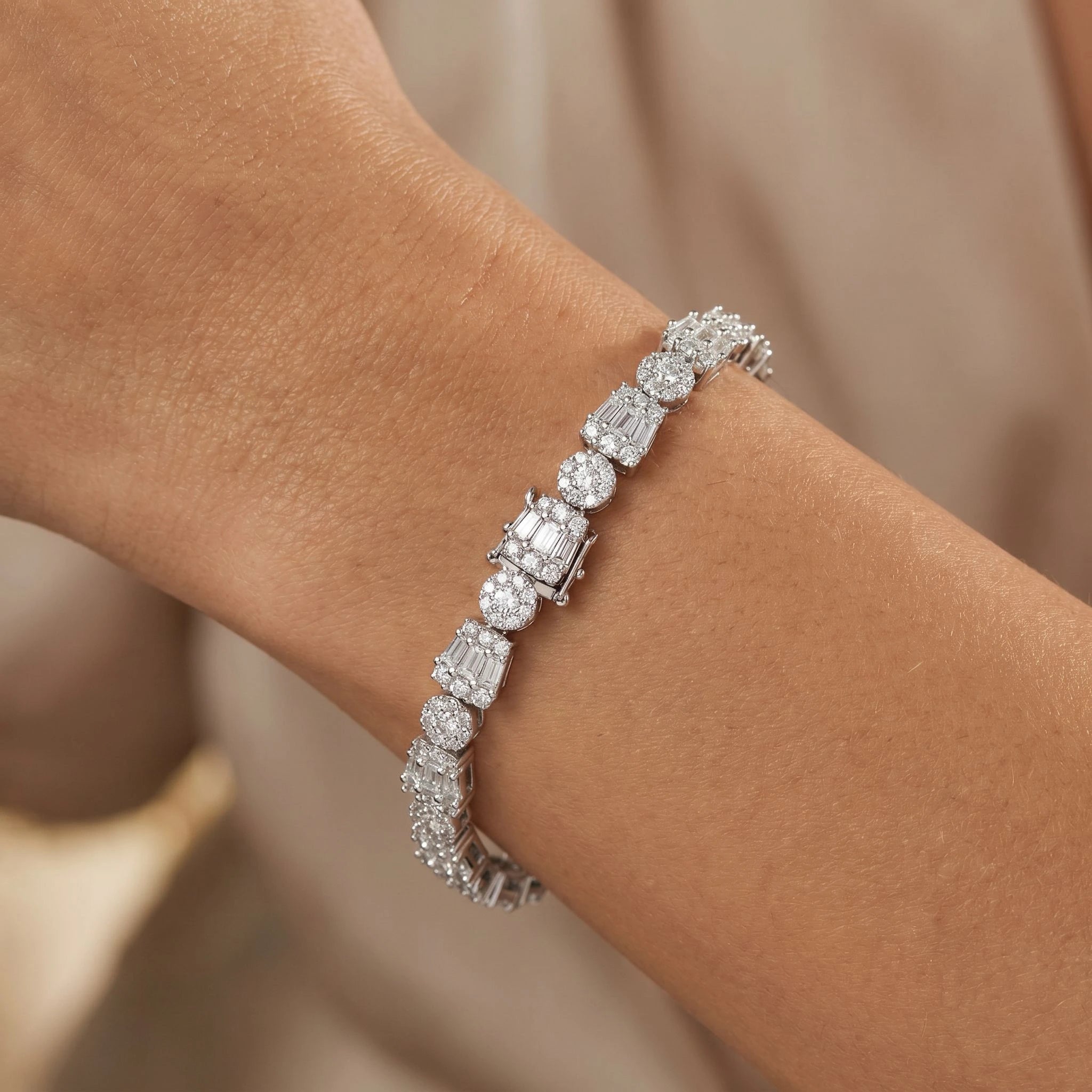 Mixed Cut CZ Bracelet — 2