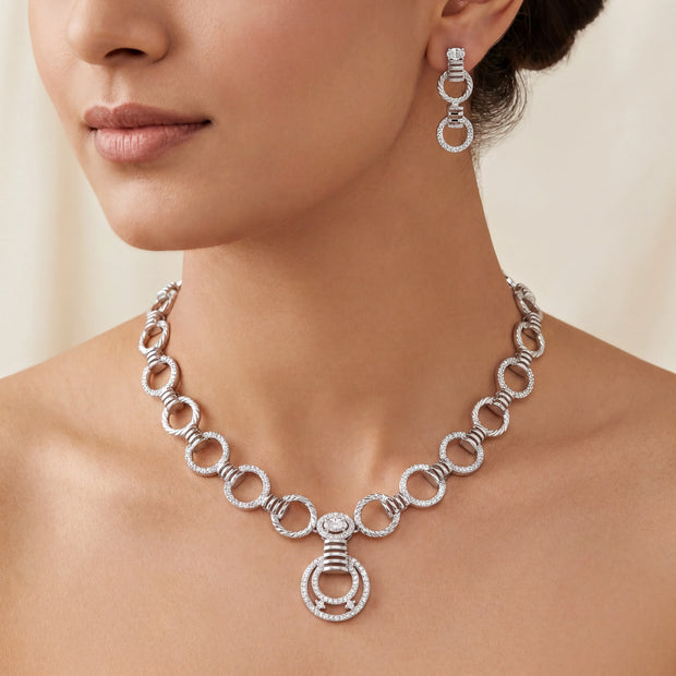 CZ Circle Link Set — 2