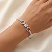Emerald Cut Halo Bangle — 2