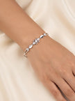 CZ Floral Link Bracelet — 2