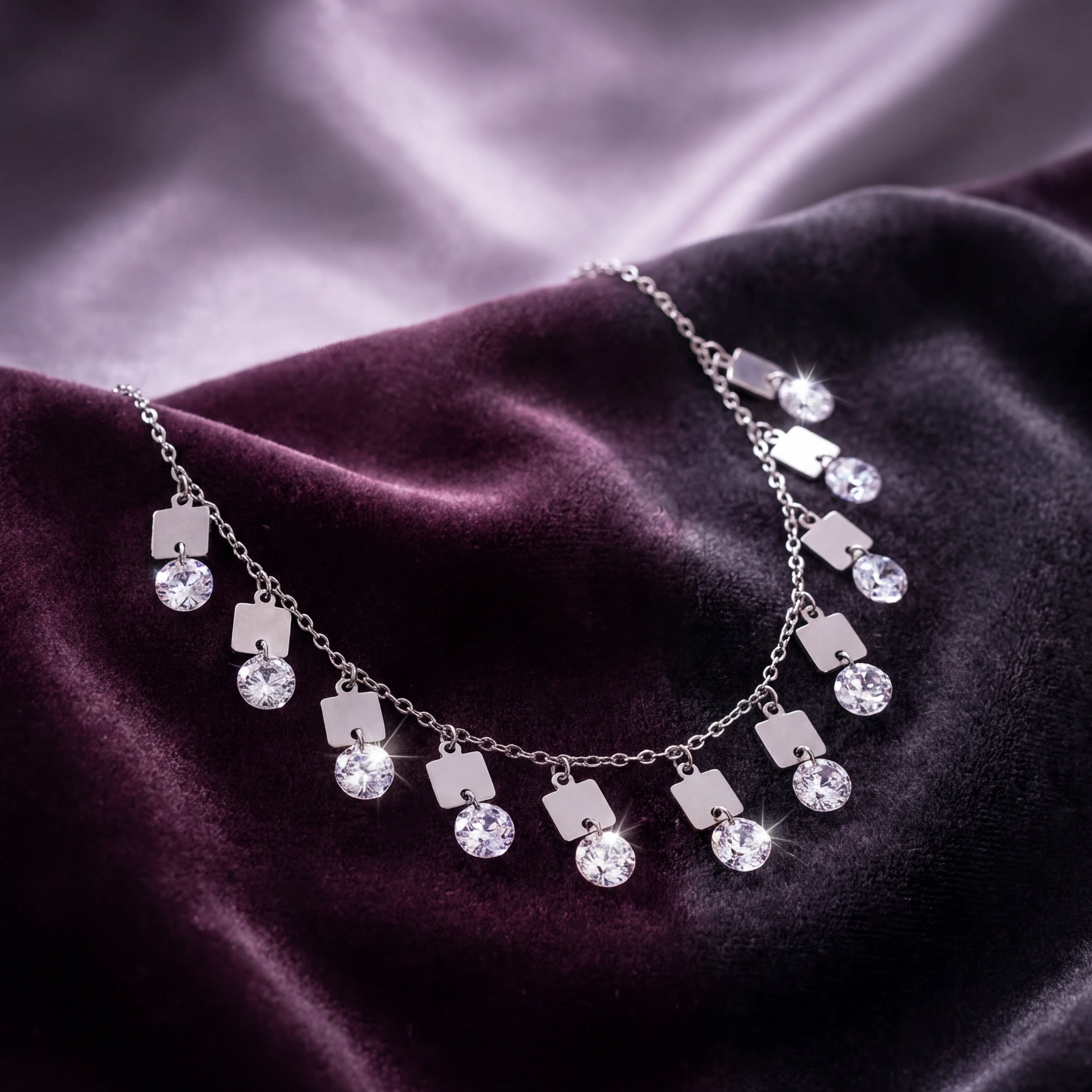 Shimmering CZ Fringe Necklace — 3