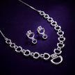 CZ Link Necklace Set — 3