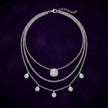 Cushion Halo Layered Necklace — 3