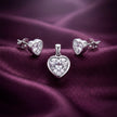 CZ Heart Duo Set — 3
