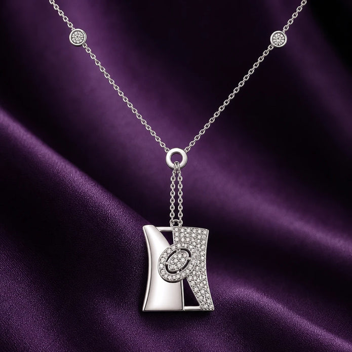 Dual Tone CZ Necklace
