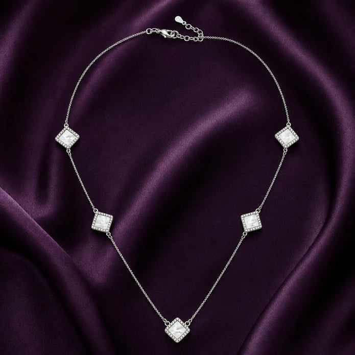 Mother-of-Pearl Station Necklace
