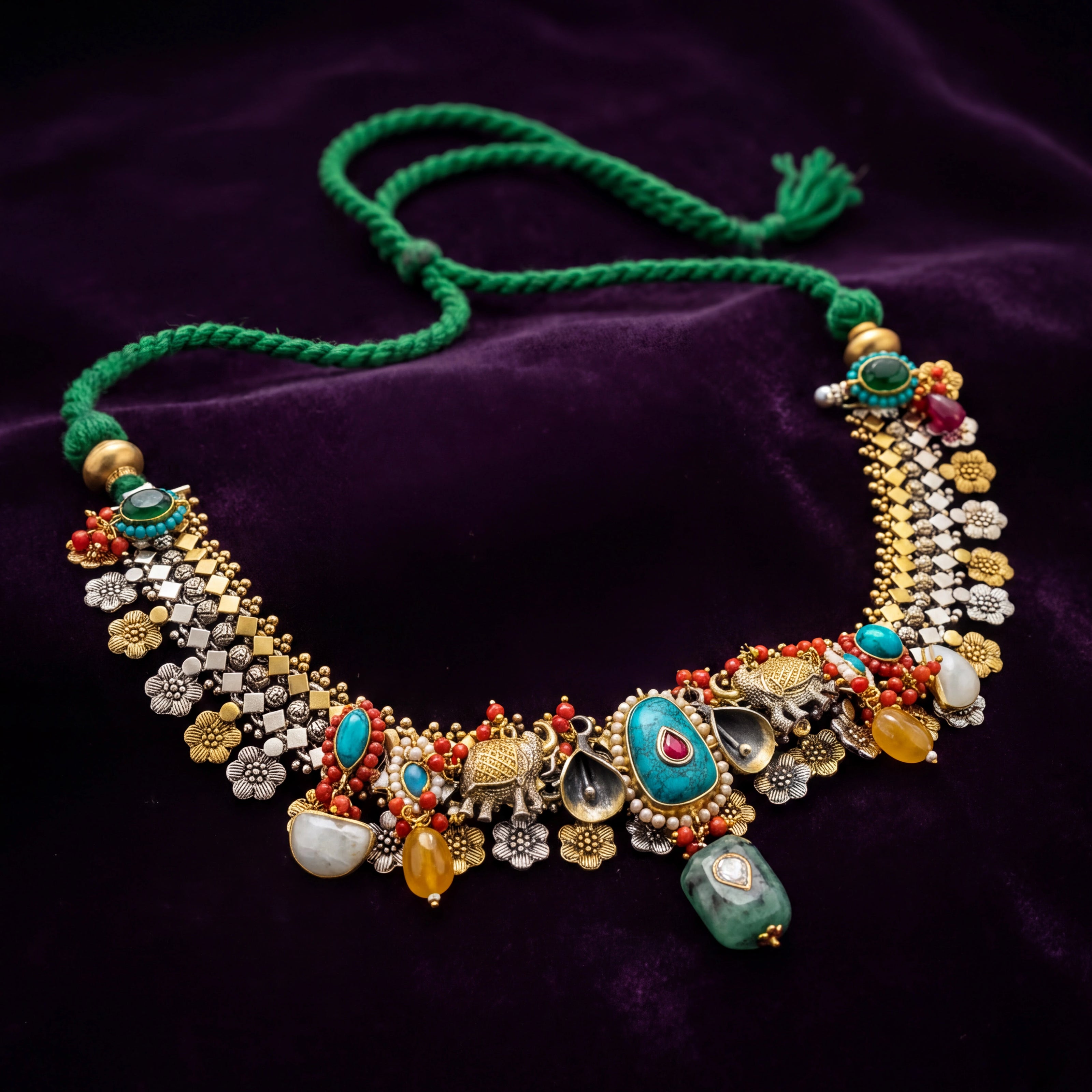 Elephant Gemstone Choker — 3