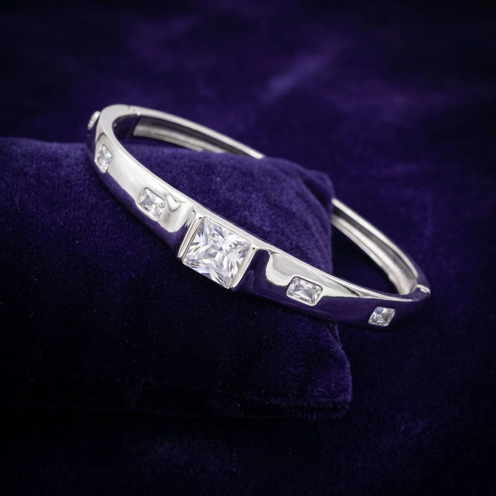 Square CZ Bangle — 3