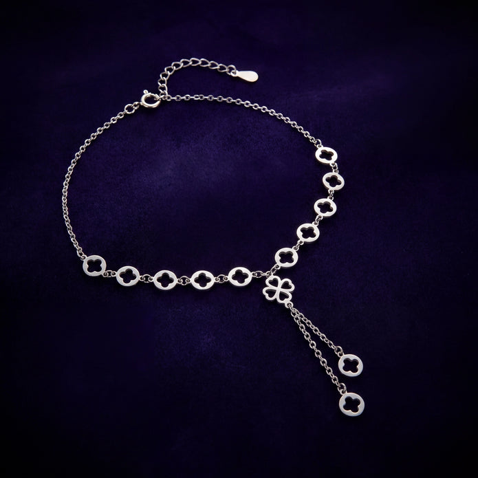 Clover Dangle Anklet — 3