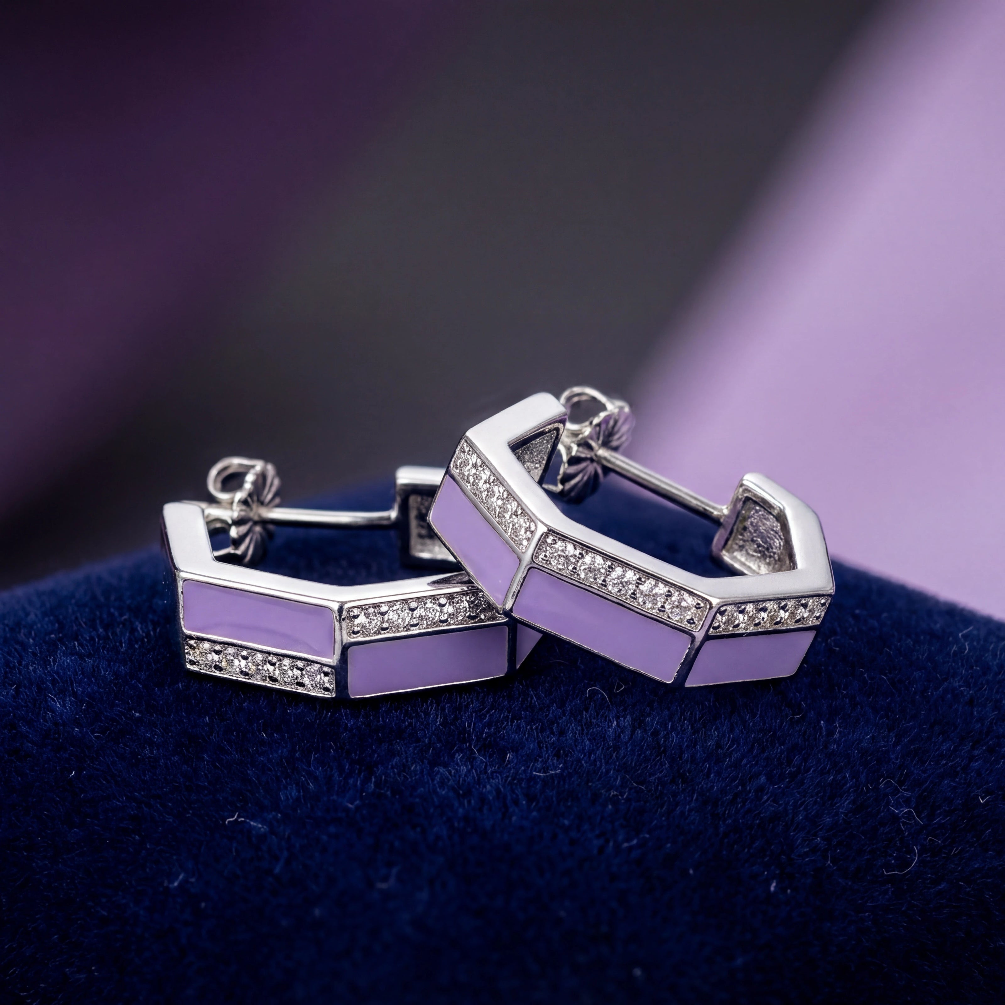 Lavender Geo Huggies — 3
