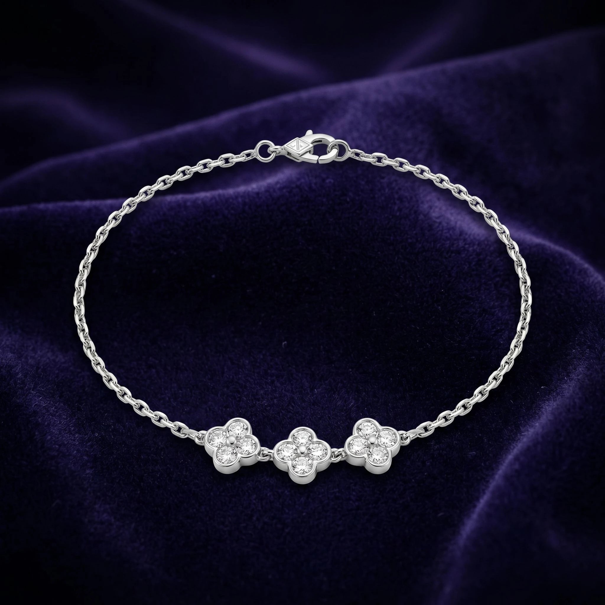 Sparkle Clover Anklet