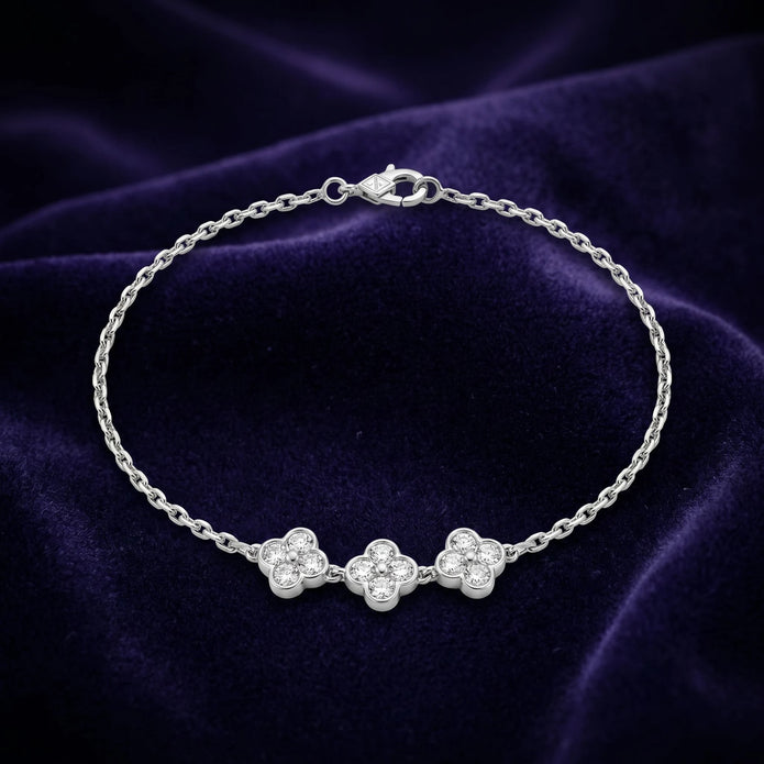 Sparkle Clover Anklet