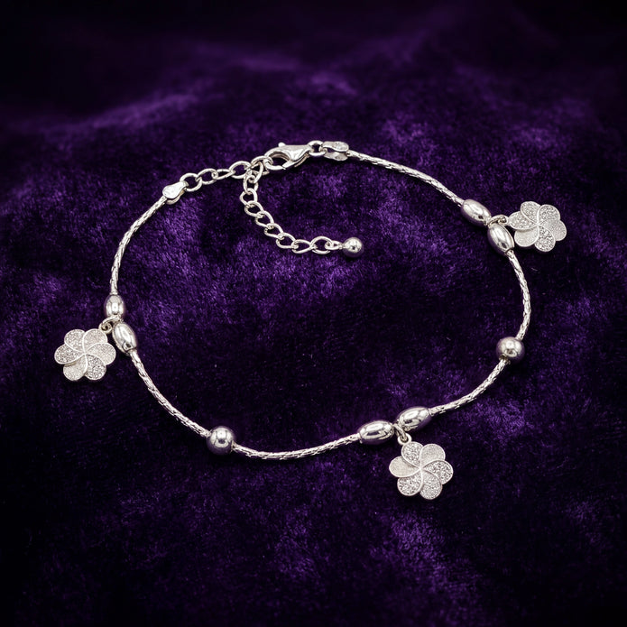 Floral Charm Anklet — 3