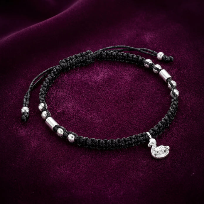 Swan Macrame Anklet — 3