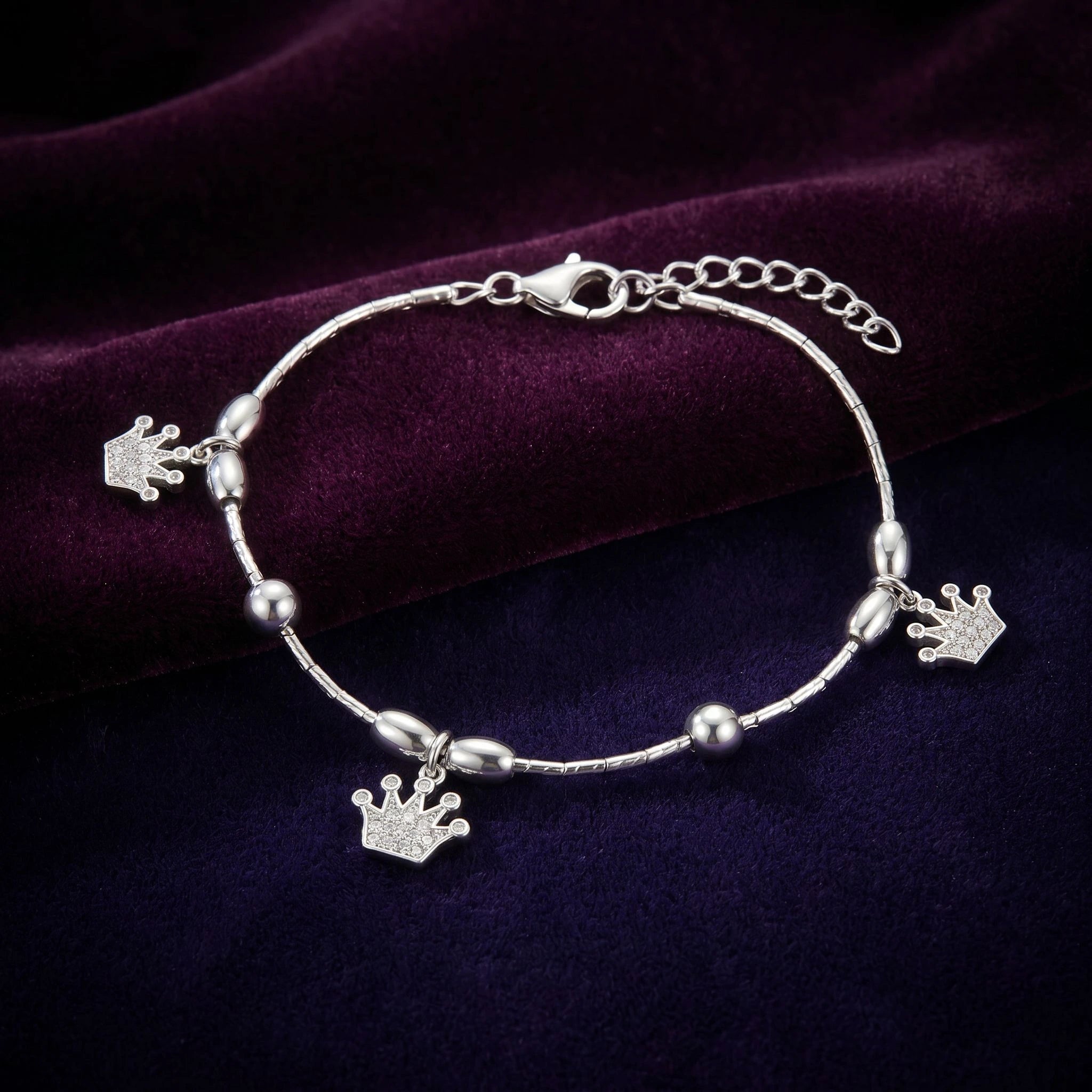 Crown Charm Anklet