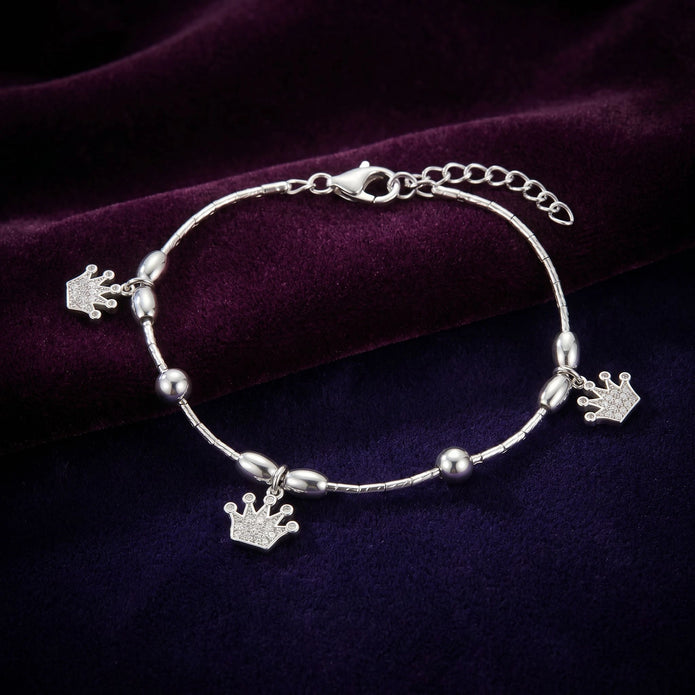 Crown Charm Anklet