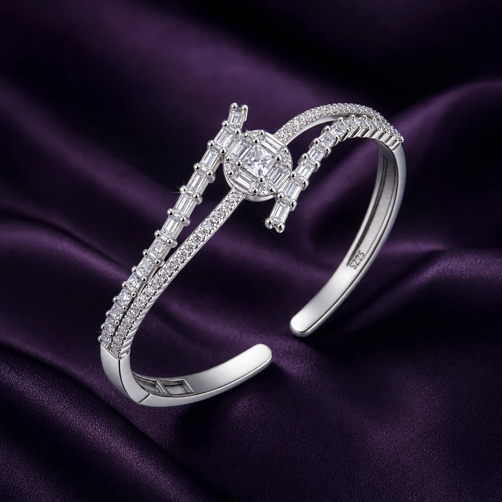Baguette Crossover Bangle