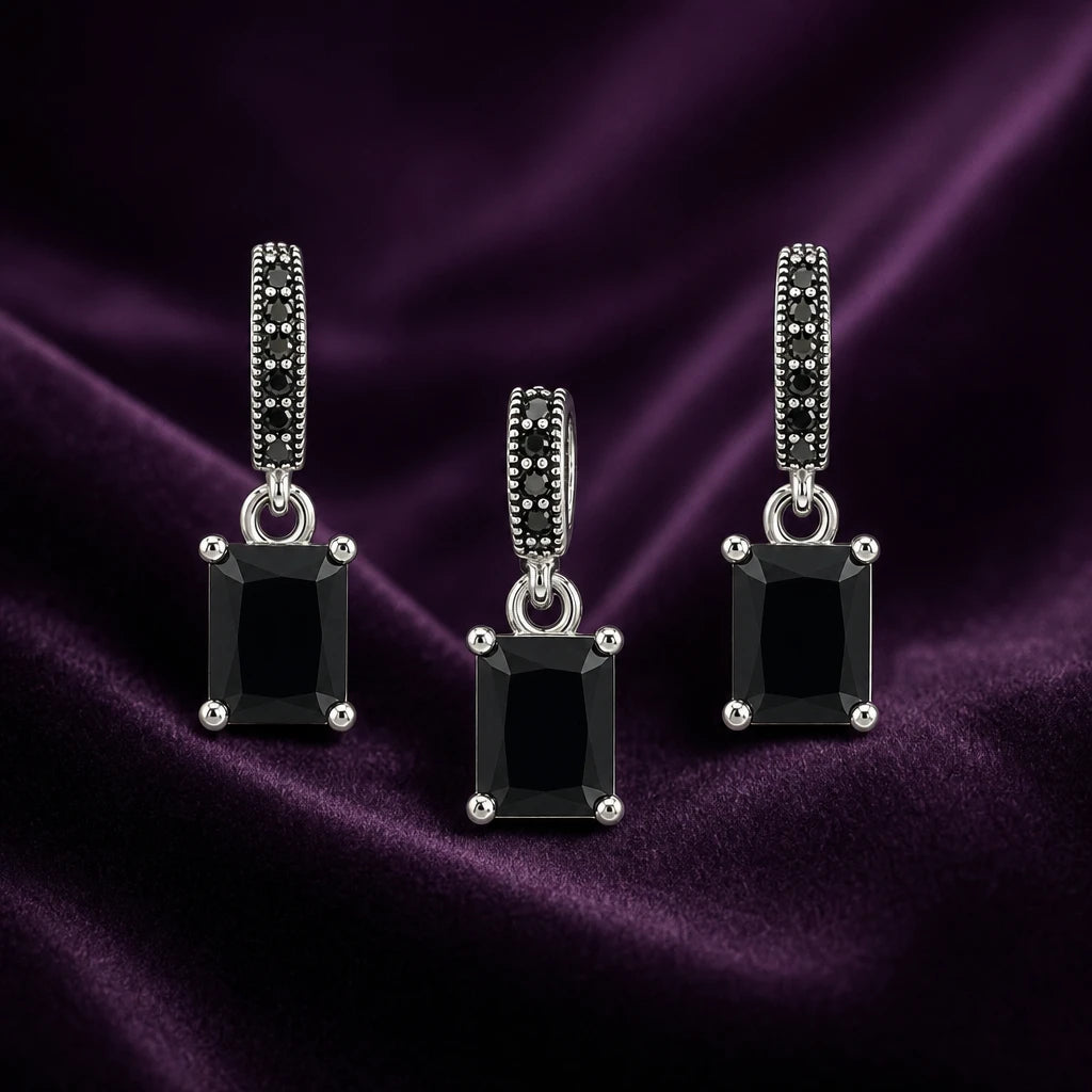 Onyx Marcasite Set