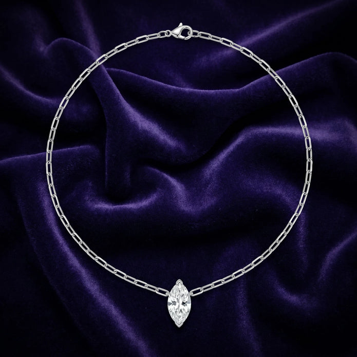 Marquise Paperclip Necklace — 3