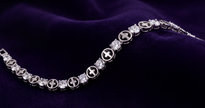 CZ Motif Link Bracelet — 3