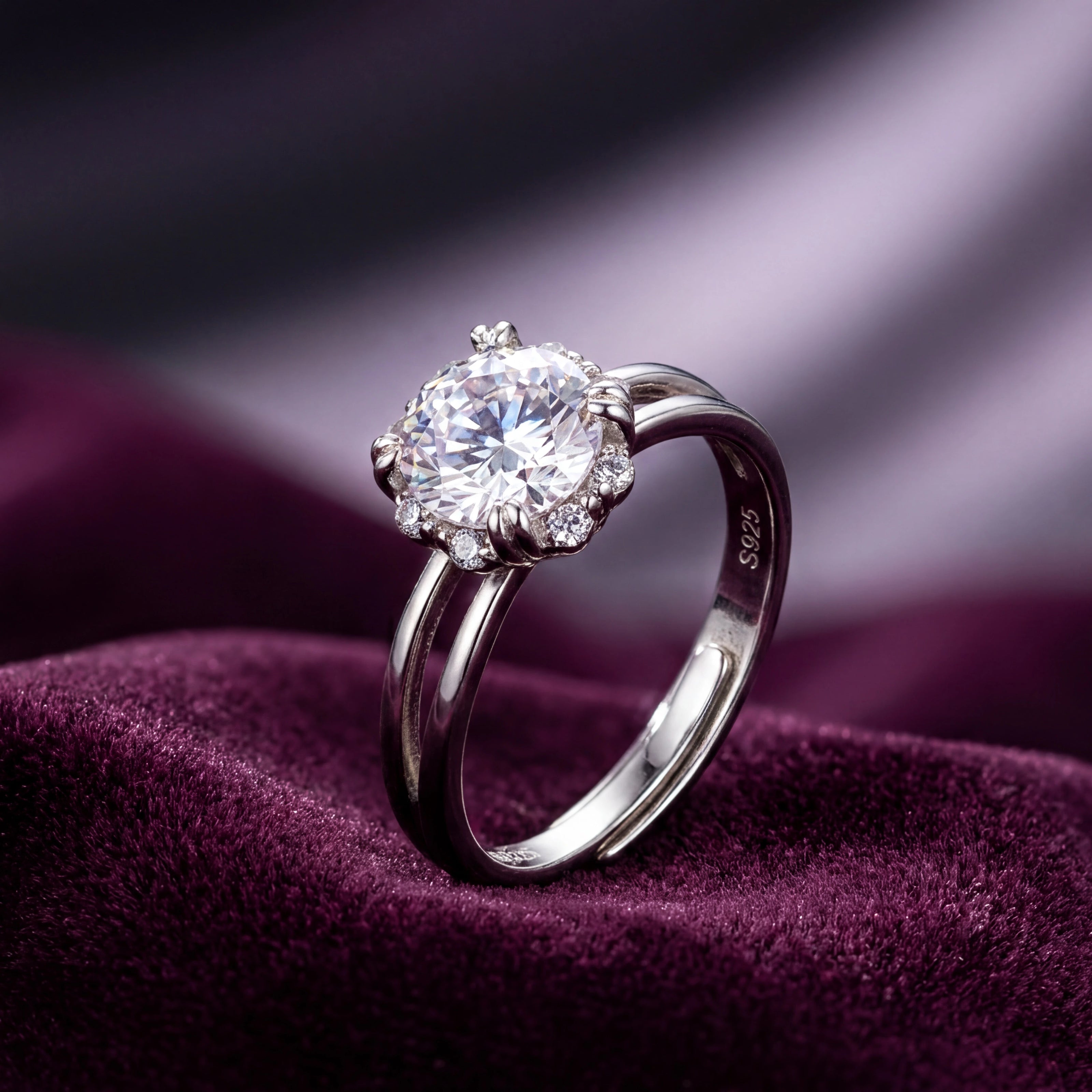 Halo Solitaire Ring — 3