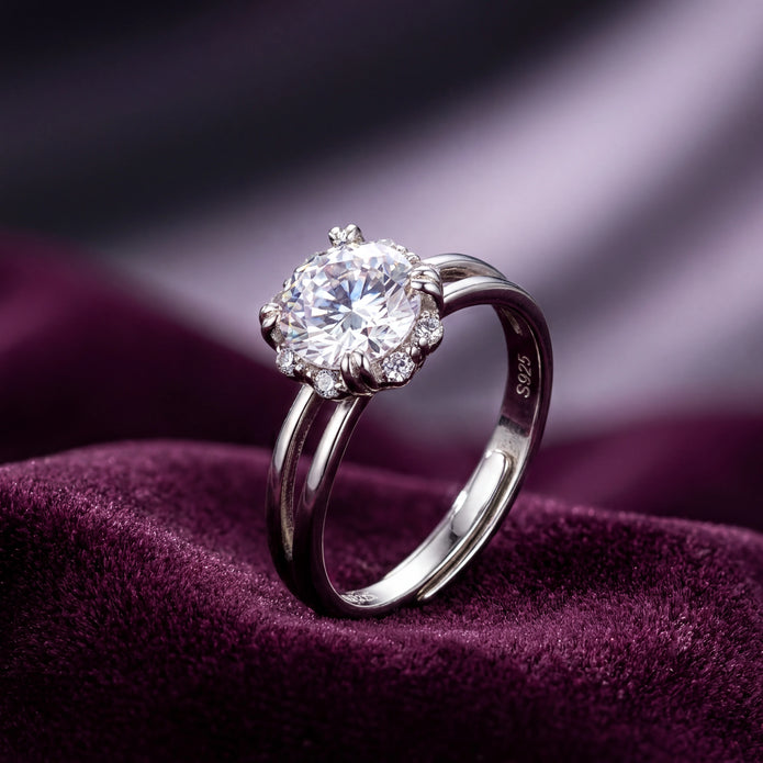 Halo Solitaire Ring — 3